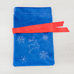 Мешок под шампанское и конфеты Zolushka 29см синий (ZL1373)