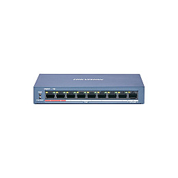 8-портовий неуправляємий POE комутатор Hikvision DS-3E0109P-E (C)