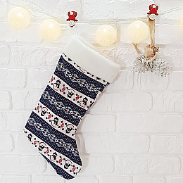 Сапог новогодний подарочный Zolushka снеговики 37см (ZL2912)