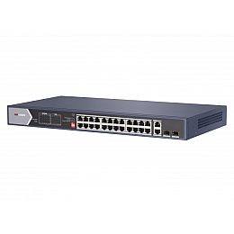 24-портовий неуправлюваний Hi-PoE комутатор Hikvision DS-3E0528HP-E