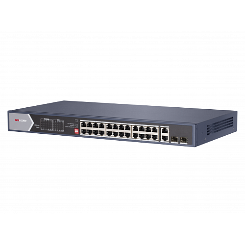 24-портовий неуправлюваний Hi-PoE комутатор Hikvision DS-3E0528HP-E