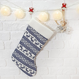 Сапог новогодний подарочный Zolushka олени 37см (ZL2913)