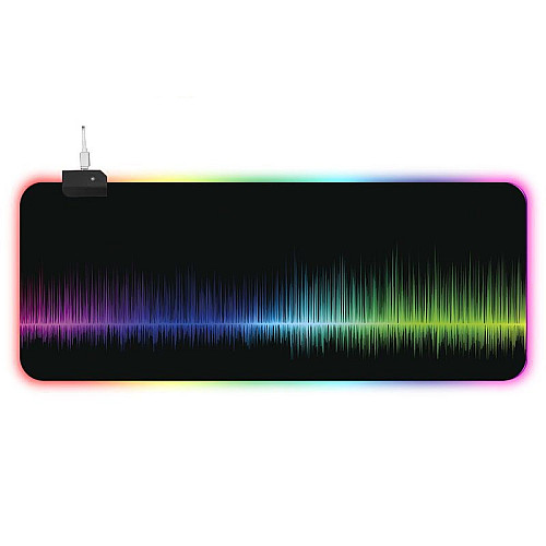 Игрова поверхня для комп'ютерної миші та клавіатури RGB з підсвіткою UKC 80х30 см 70000