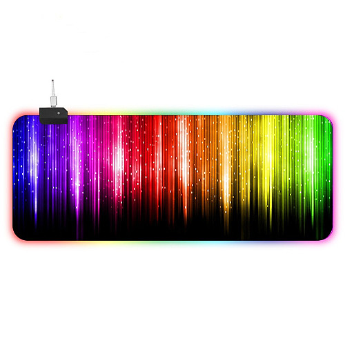 Ігрова поверхня для комп'ютерної миші та клавіатури RGB з підсвіткою UKC 80х30 см 70002