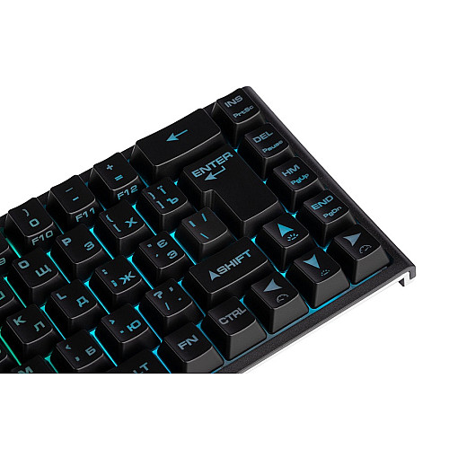 Клавіатура 2E Gaming KG350UBK RGB Ukr (2E-KG350UBK) Чорна USB