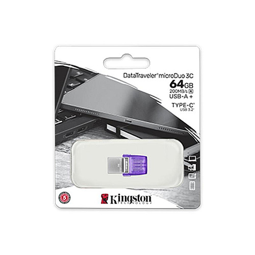Флеш-накопитель USB3.2 64GB Type-C Kingston DataTraveler microDuo 3C (DTDUO3CG3/64GB)