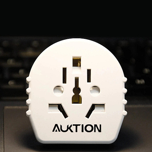 Универсальный переходник Auktion с US/UK/AU на евро EU вилку v2 16А Белый