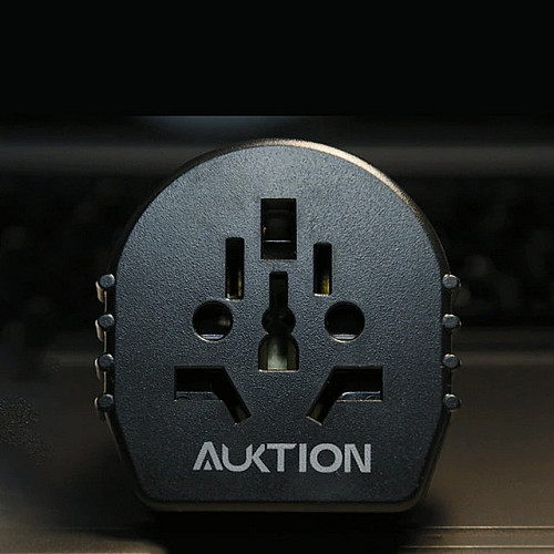 Универсальный переходник Auktion с US/UK/AU на евро EU вилку v2 16А Черный