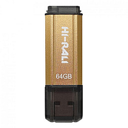 Флеш-накопитель USB 64GB Hi-rali Stark Series Gold (HI-64GBSTGD)