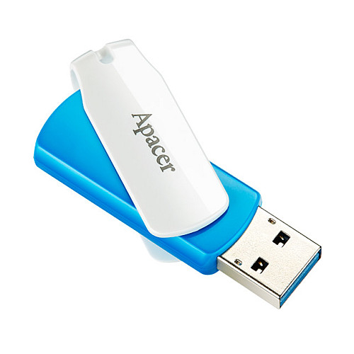 Флеш-накопитель USB3.1 64GB Apacer AH357 Blue/White (AP64GAH357U-1)