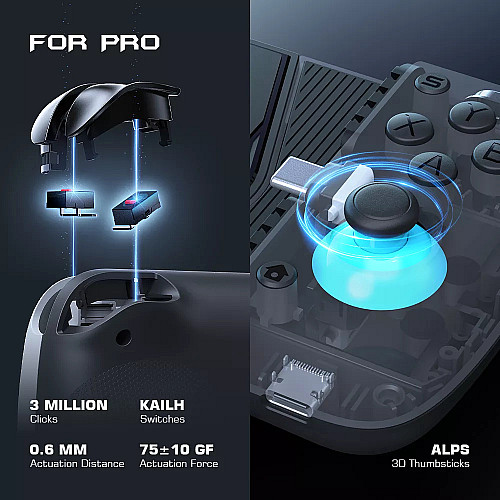 Бездротовий мобільний ігровий геймпад контролер GameSir X3 з охолодженням