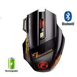 Мышь беспроводная бесшумная игровая iMICE X7 с аккумулятором и подсветкой 2,4G+Bluetooth