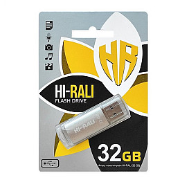 Флеш память Hi-Rali Rocket USB 2.0 32GB Steel