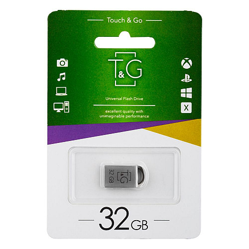 Флеш память T&G USB 2.0 32GB Metal 107 Steel