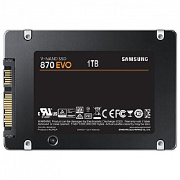 Накопичувач SSD 1TB Samsung 870 EVO 2.5" SATAIII MLC (MZ-77E1T0B/EU)
