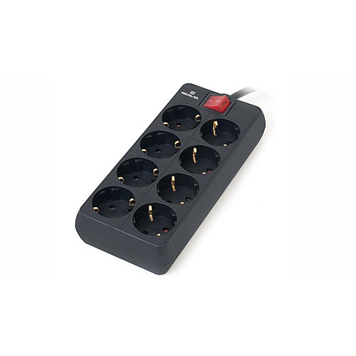 Фильтр питания Real-el RS-8 Protect 5м Black (EL122300024)
