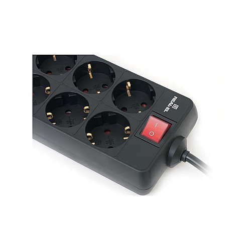 Фильтр питания Real-el RS-8 Protect 5м Black (EL122300024)