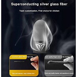 Напальчники з сріблястим шаром шовку Sarafox V5 Pubg mobile 2 пари