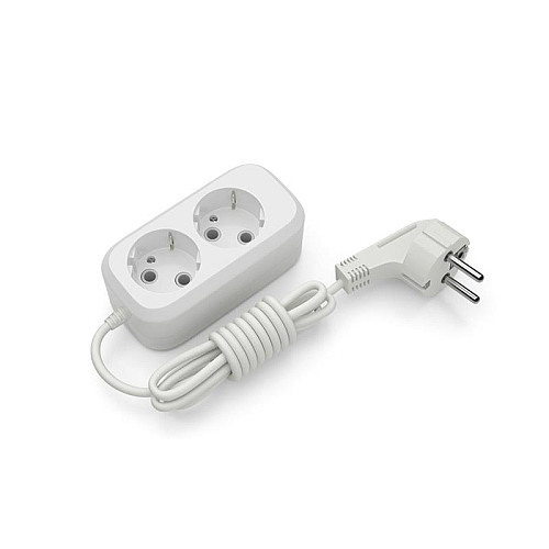 Удлинювач блочний (ABS) Electrum 2 розетки 5м з заземленням C-ES-1789