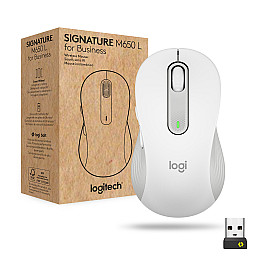 Мышь беспроводная Logitech Signature M650 for Business Large Off White (910-006349)