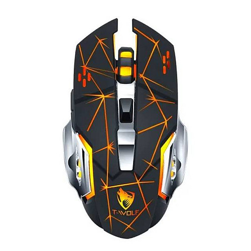 Мышь беспроводная игровая с подсветкой T-Wolf Q13 Strip Black Oriiginal