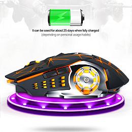 Мышь беспроводная игровая с подсветкой T-Wolf Q13 Strip Black Oriiginal