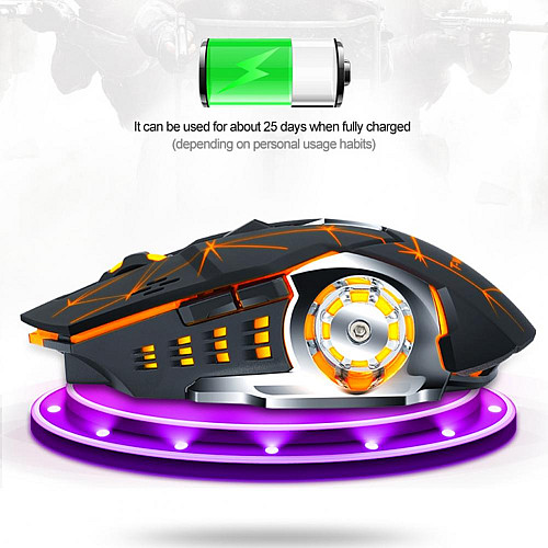 Мышь беспроводная игровая с подсветкой T-Wolf Q13 Strip Black Oriiginal