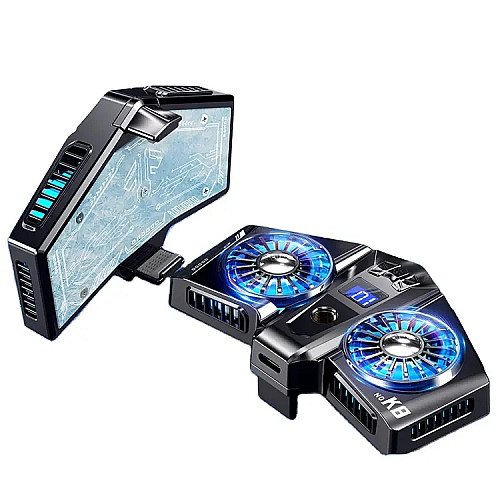 Універсальний подвійний напівпровідниковий радіатор-вентилятор (кулер) для смартфона Union PUBG Mobile K8 Silver