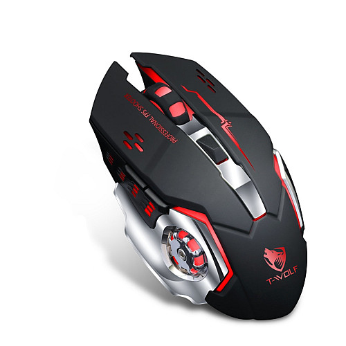 Мышь беспроводная игровая с подсветкой T-Wolf Q13 Black 2,4G+Bluetooth