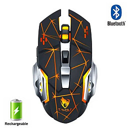 Мышь беспроводная игровая с подсветкой T-Wolf Q13 BT Strip Black Oriiginal 2,4G+Bluetooth