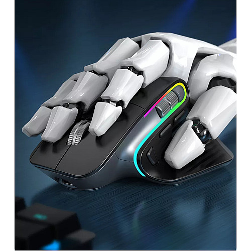 Мишка бездротовий ігровий безшумний з акумулятором та підсвіткою Gamous M10 Black 2,4G+Bluetooth