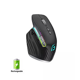 Мишка бездротовий ігровий безшумний з акумулятором та підсвіткою Gamous M10 Black 2,4G