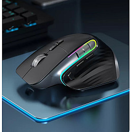 Мишка бездротовий ігровий безшумний з акумулятором та підсвіткою Gamous M10 Black 2,4G