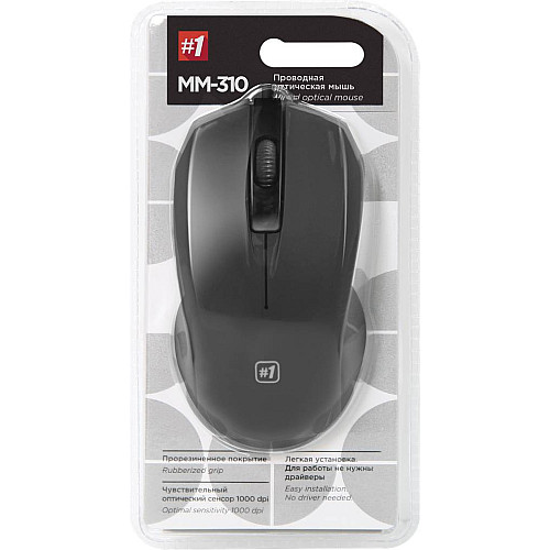Мышь Defender #1 MM-310 Black (52310)