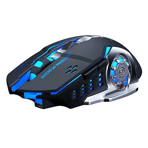 Игровая компьютерная мышь RIAS T2 беспроводная с RGB подсветкой Black