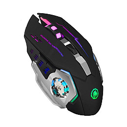 Игровая компьютерная мышь RIAS T2 беспроводная с RGB подсветкой Black