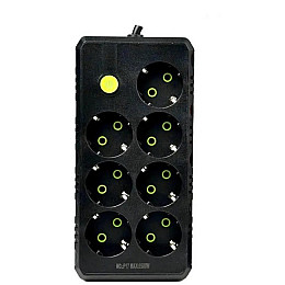 Удлинювач CNV 4 м UA Power F17 на 7 розеток Black