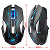 Мышь беспроводная с аккумулятором HXSJ T300 2.4 G Hz Black