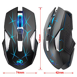 Мышь беспроводная с аккумулятором HXSJ T300 2.4 G Hz Black