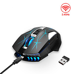 Мышь беспроводная с аккумулятором HXSJ T300 2.4 G Hz Black