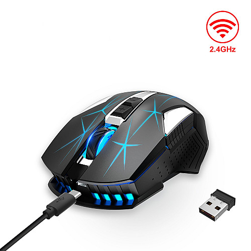 Мышь беспроводная с аккумулятором HXSJ T300 2.4 G Hz Black