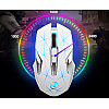 Мышь беспроводная с аккумулятором и подсветкой HXSJ T300 2,4 GHz White