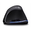 Вертикальная мышь беспроводная Zelotes F-35 с аккумулятором и RGB подсветкой Black