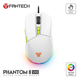 Игровая проводная мышка Fantech VX6 Venom Go Phantom II 400-7200DPI 60IPS 1.8 м White