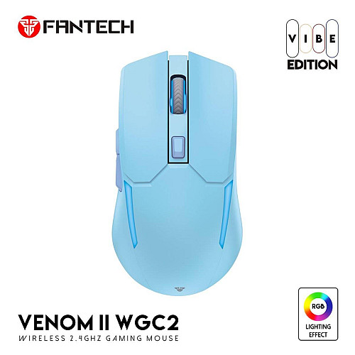 Игровая беспроводная мышка Fantech WGC2 Venom II Vibe RGB 2000 DPI 125Hz Blue