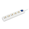Сетевой удлинитель 2E U03ESM3 5 розеток 3 м Белый (iz15688)