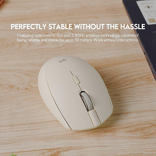 Беспроводная оптическая мышка Fantech W193 Silent Click USB 2.4GHz Beige