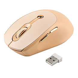 Беспроводная мышка T-Wolf Q7 Elegant USB 2.4GHz 1000-2400DPI Молочный