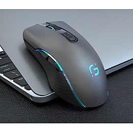 Мишка безпровідна ігрова Gamousе X9 з акумулятором та підсвіткою Gray 2,4G Bluetooth