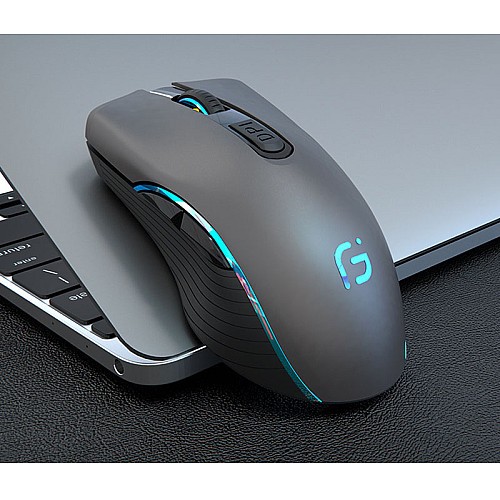 Мишка безпровідна ігрова Gamousе X9 з акумулятором та підсвіткою Gray 2,4G Bluetooth